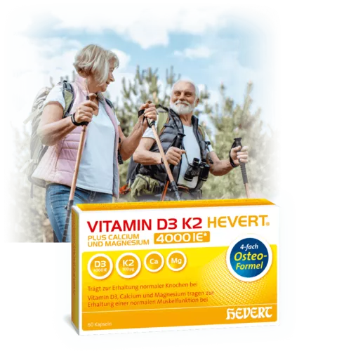 Vitamin D3 K2 Hevert plus Calcium und Magnesium 4000 IE